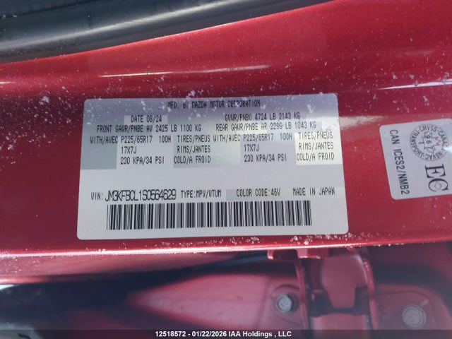 JM3KFBCL1S0564629 Mazda Cx-5 Preferred