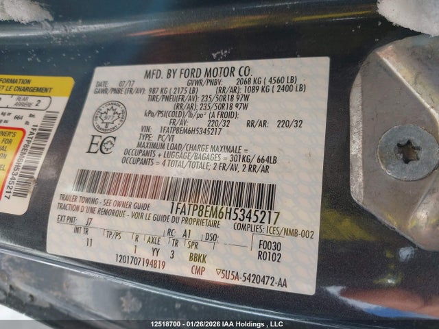 1FATP8EM6H5345217 Ford Mustang