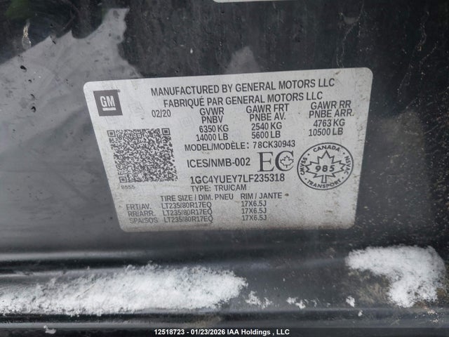 1GC4YUEY7LF235318 Chevrolet Silverado K3500 Ltz