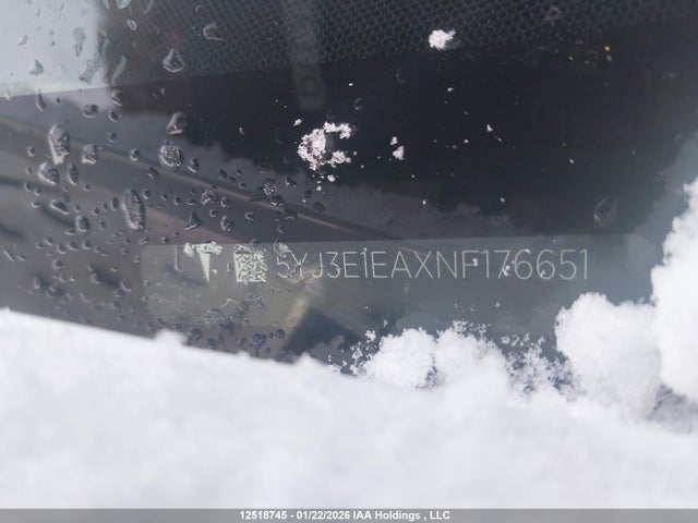 5YJ3E1EAXNF176651 Tesla Model 3 Rwd/standard Range