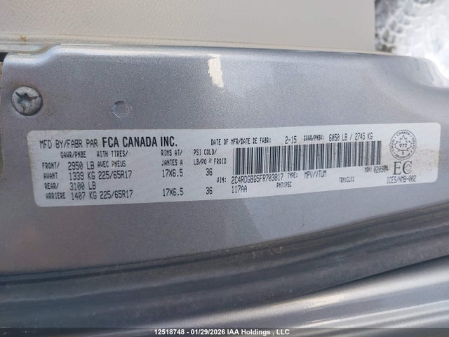 2C4RDGBG5FR703817 Dodge Grand Caravan Se
