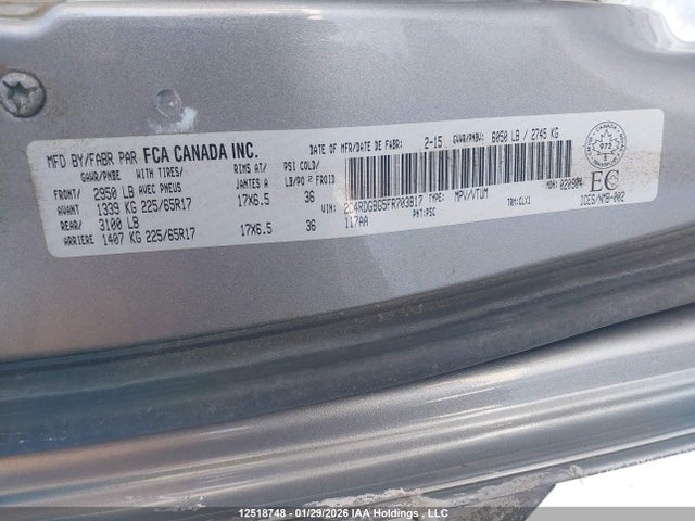 2C4RDGBG5FR703817 Dodge Grand Caravan Se