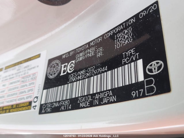 JTNKHMBX2M1097944 Toyota C-HR