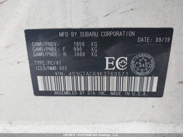 4S3GTAC69K3760571 Subaru Impreza Premium