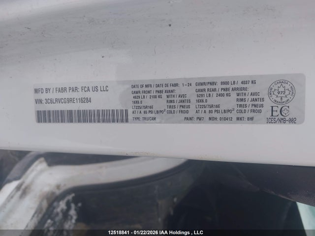 3C6LRVCG9RE116284 RAM Promaster 2500 High Roof