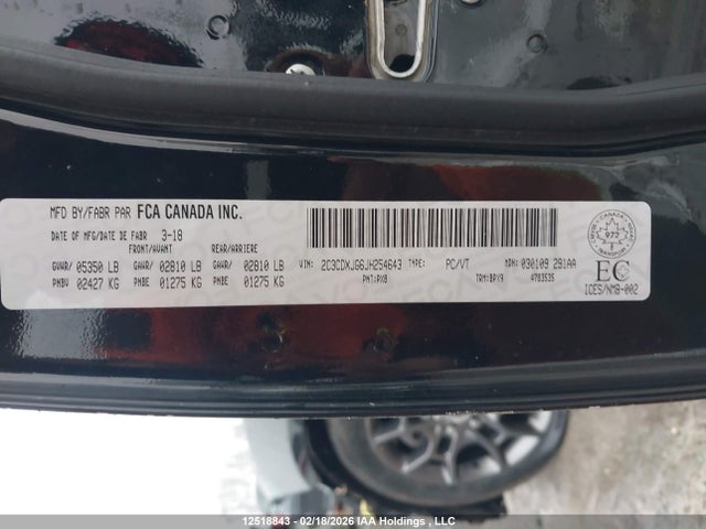 2C3CDXJG6JH254643 Dodge CHARGER GT
