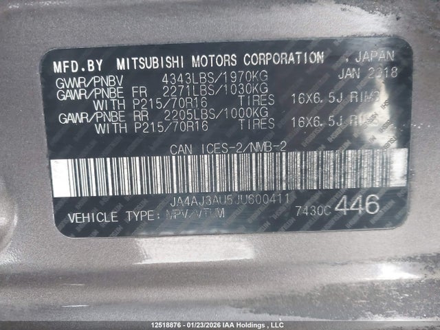 JA4AJ3AU5JU600411 Mitsubishi RVR SE