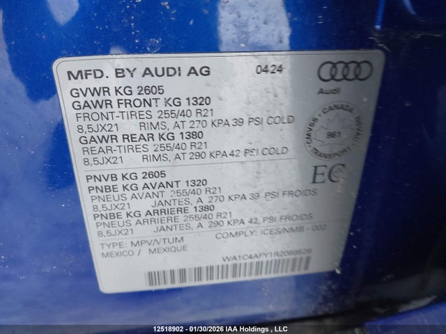 WA1C4AFY1R2089528 Audi SQ5