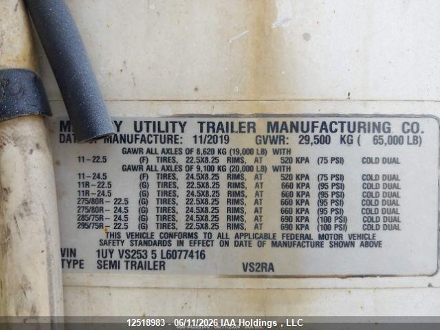 Utility Trailer Mfg Trailer 2020 1UYVS2535L6077416 Image 10