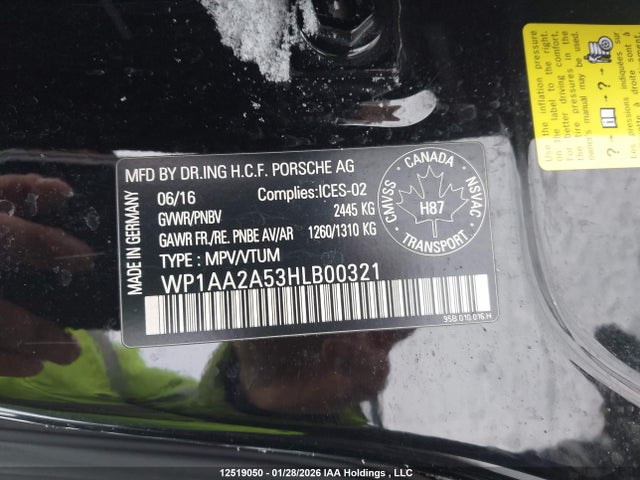 WP1AA2A53HLB00321 Porsche Macan
