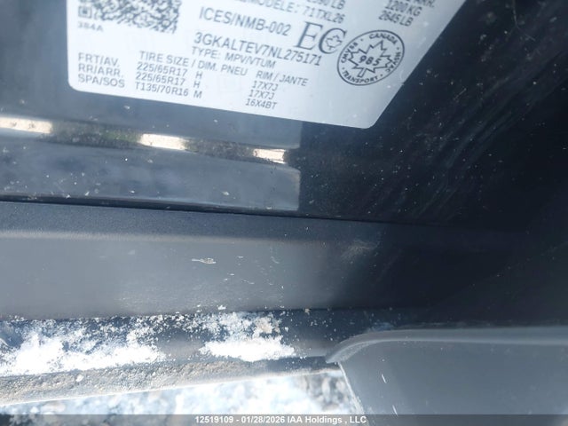 3GKALTEV7NL275171 GMC Terrain Sle