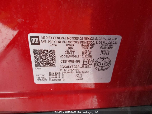 3GKALYEG0RL281821 GMC Terrain