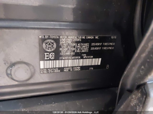 2T3W1RFV6LW058936 Toyota Rav4 Xle/xle Premium