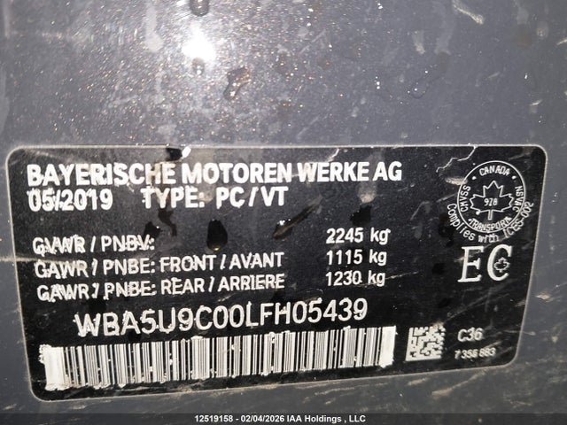 WBA5U9C00LFH05439 BMW M340XI