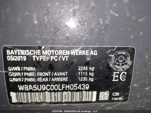 WBA5U9C00LFH05439 BMW M340XI