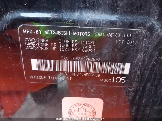Mitsubishi Mirage G4 Gt 2018 ML32F4FJ7JHF05959 Image 9