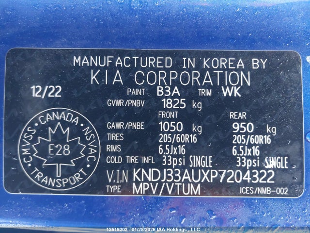 KNDJ33AUXP7204322 KIA Soul Ex/ex Premium/ex+