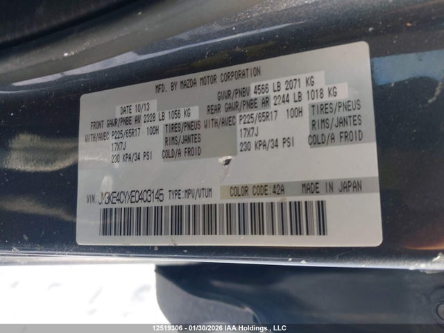JM3KE4CYXE0403145 Mazda Cx-5 Gs