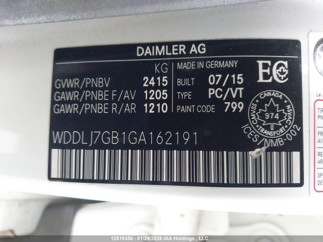 WDDLJ7GB1GA162191 Mercedes-Benz Cls 63 Amg S-model