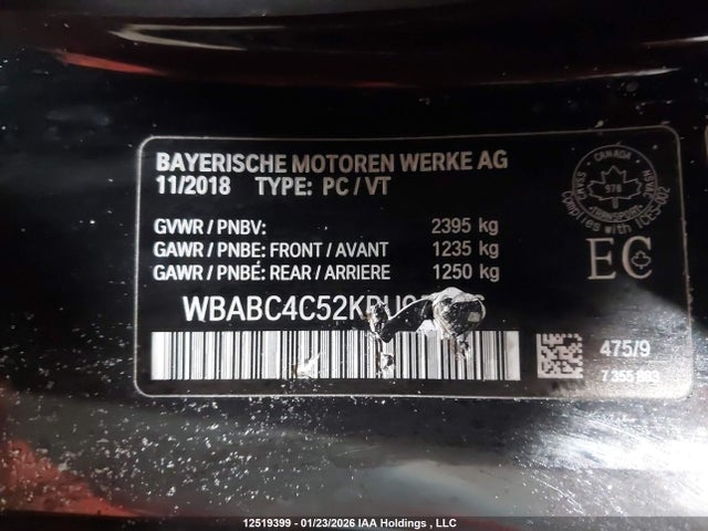 WBABC4C52KBU95496 BMW M850XI