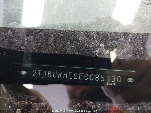 2T1BURHE9EC085130 Toyota Corolla L/le/le Pls/prm/s/s Pls