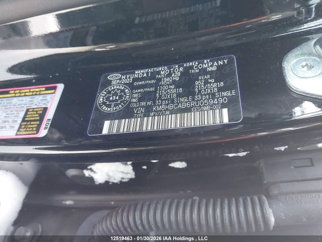 12519463 :رقم المزاد ، KM8HBCAB6RU059490 vin ، 2024 Hyundai Kona 2.0l Preferred مزاد بيع