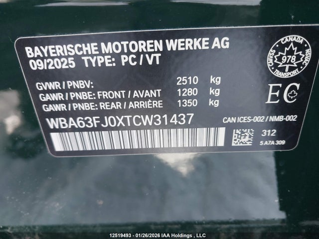 WBA63FJ0XTCW31437 BMW 540 I Xdrive