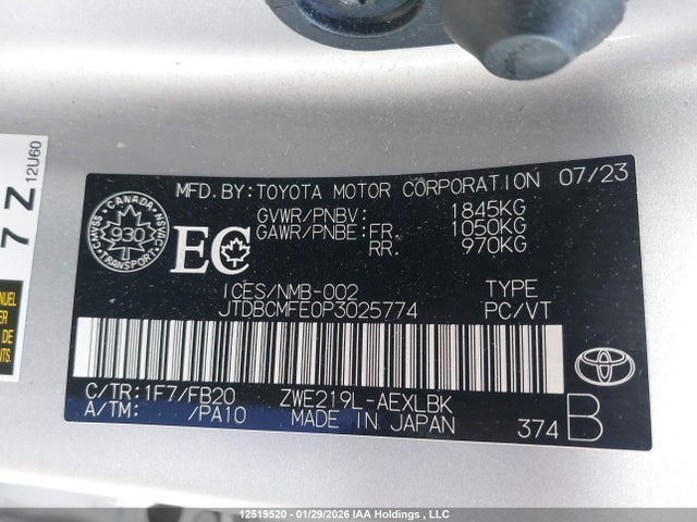 Toyota Corolla Le/se/xle 2023 JTDBCMFE0P3025774 Image 9