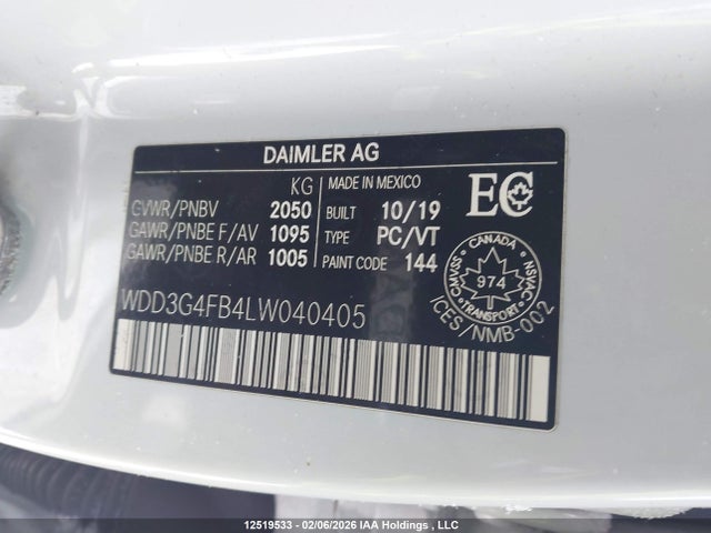 WDD3G4FB4LW040405 Mercedes-Benz A 220 4matic