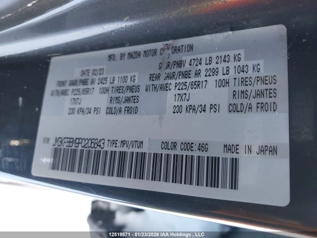 JM3KFBBM9P0206843 Mazda Cx-5 Select