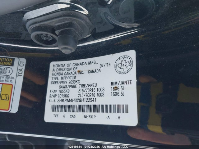 2HKRM4H32GH122941 Honda CR-V LX