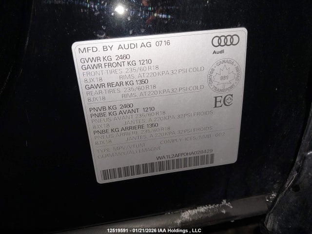 WA1L2AFP0HA028429 Audi Q5