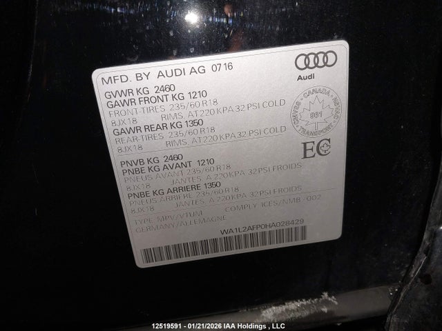 WA1L2AFP0HA028429 Audi Q5