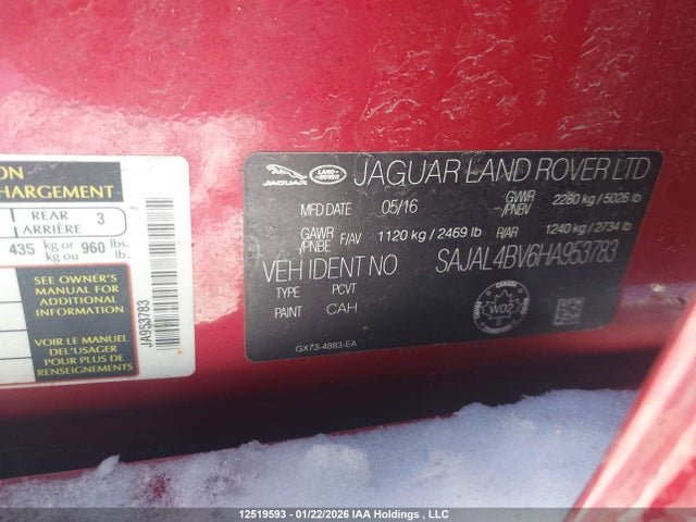 SAJAL4BV6HA953783 Jaguar Xe R - Sport
