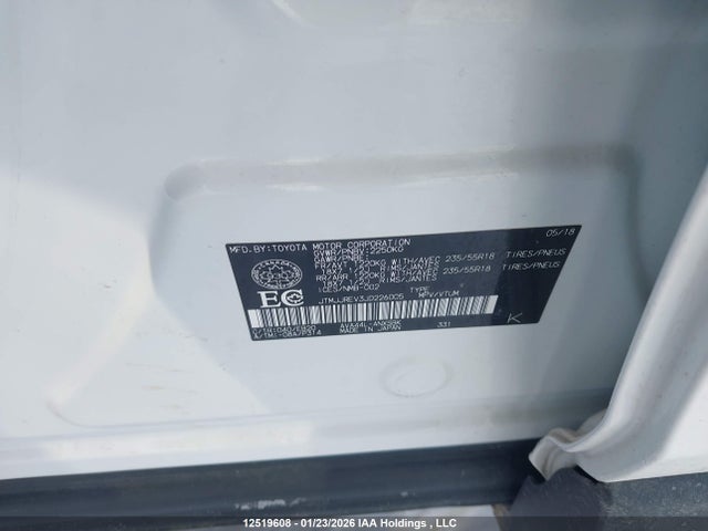 JTMJJREV3JD226005 Toyota Rav4 Hv Se