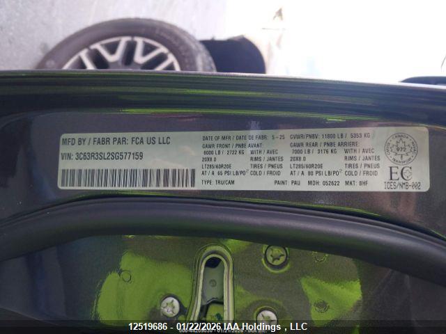 Продаж на аукціоні авто 2025 Dodge Ram 3500, vin: 3C63R3SL2SG577159, номер лоту: 12519686