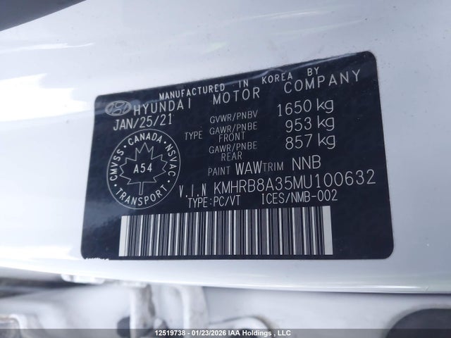 KMHRB8A35MU100632 Hyundai Venue Essential Manual