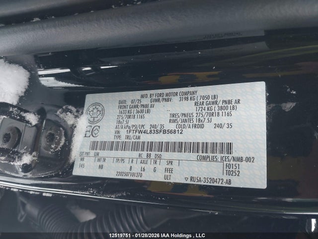 1FTFW4L83SFB56812 Ford F-150