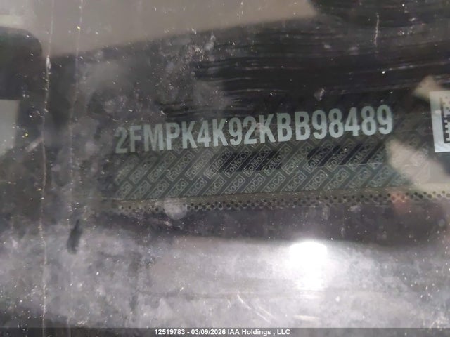 12519783 :رقم المزاد ، 2FMPK4K92KBB98489 vin ، 2019 Ford Edge Titanium مزاد بيع