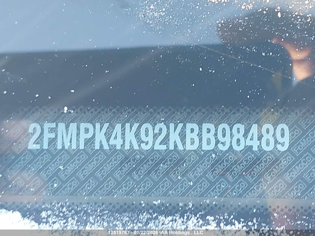 12519783 :رقم المزاد ، 2FMPK4K92KBB98489 vin ، 2019 Ford Edge Titanium مزاد بيع