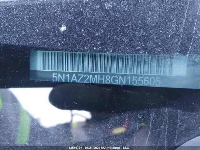 5N1AZ2MH8GN155605 Nissan Murano S/sl/sv/platinum
