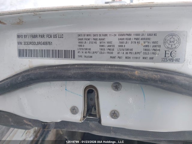 3C63R3DL8RG409761 RAM 3500 Big Horn