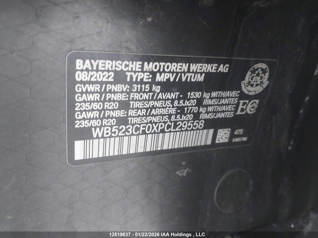 WB523CF0XPCL29558 BMW Ix Xdrive50