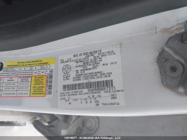 Продаж на аукціоні авто 2013 Ford Fusion Se, vin: 3FA6P0HR0DR172775, номер лоту: 12519877