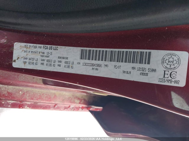 Продаж на аукціоні авто 2016 Chrysler 200 C, vin: 1C3CCCCG9GN158501, номер лоту: 12519896
