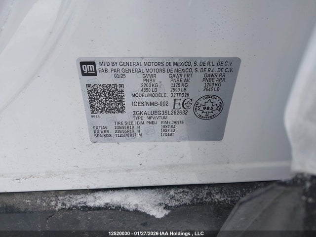 3GKALUEG3SL262632 GMC Terrain Elevation Awd