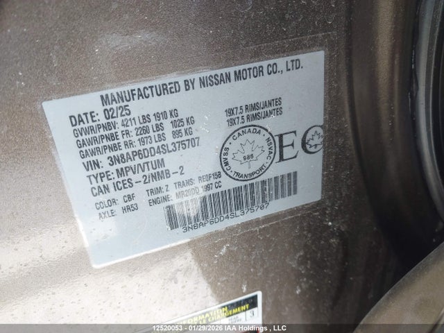 Nissan Kicks Sr Premium 2025 3N8AP6DD4SL375707 Image 19