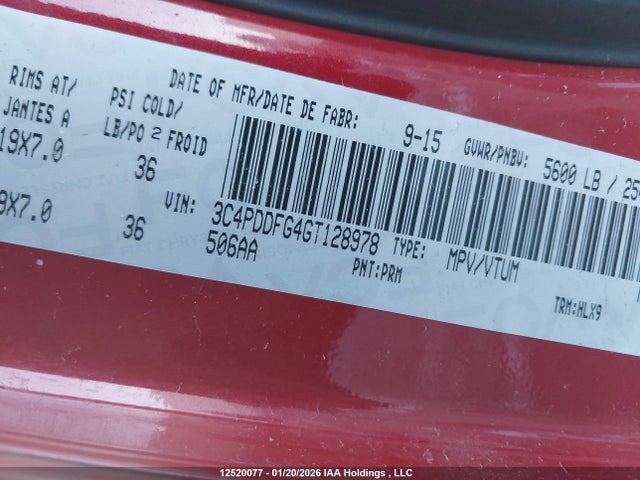 3C4PDDFG4GT128978 Dodge Journey R/t