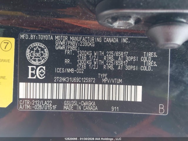 Aukcja sprzedaży 2009 Lexus Rx 350, vin: 2T2HK31U69C125972, numer aukcji: 12520095