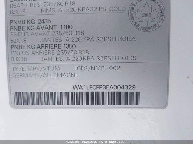 WA1LFCFP3EA004329 Audi Q5 2.0 Progressiv
